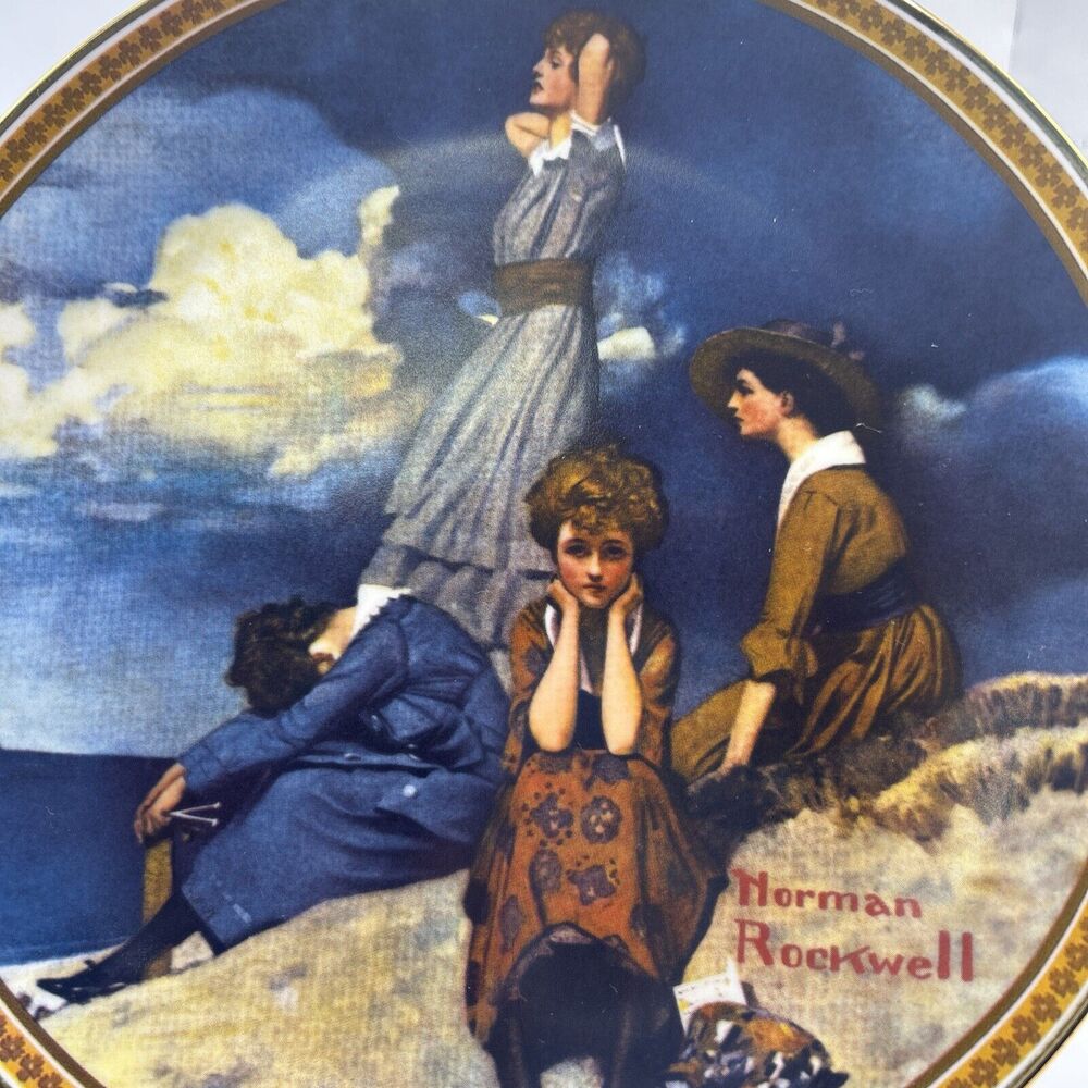 Rockwell's "WAITING ON THE SHORE" 2nd in "Rediscovered Women" Series #13785F - Picture 3 of 14